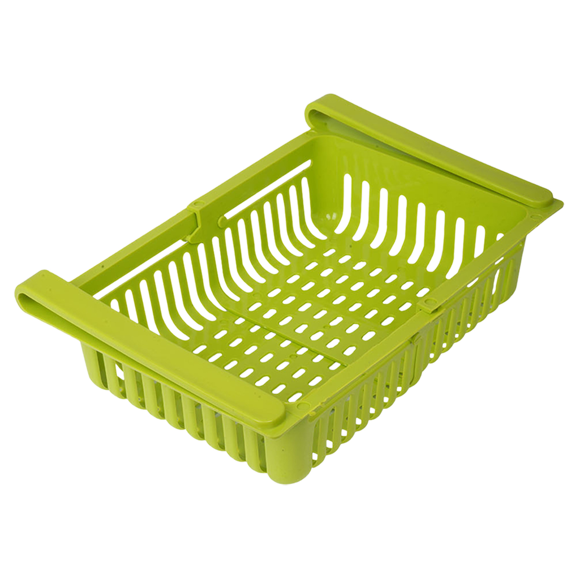 Kuber Industries Fridge Basket | Plastic Storage Basket | Fridge Storage Organizer | Fridge Racks Tray | Sliding Storage Racks | Expandable Fridge Tray | Adjustable Basket | Set of 4 | Assorted