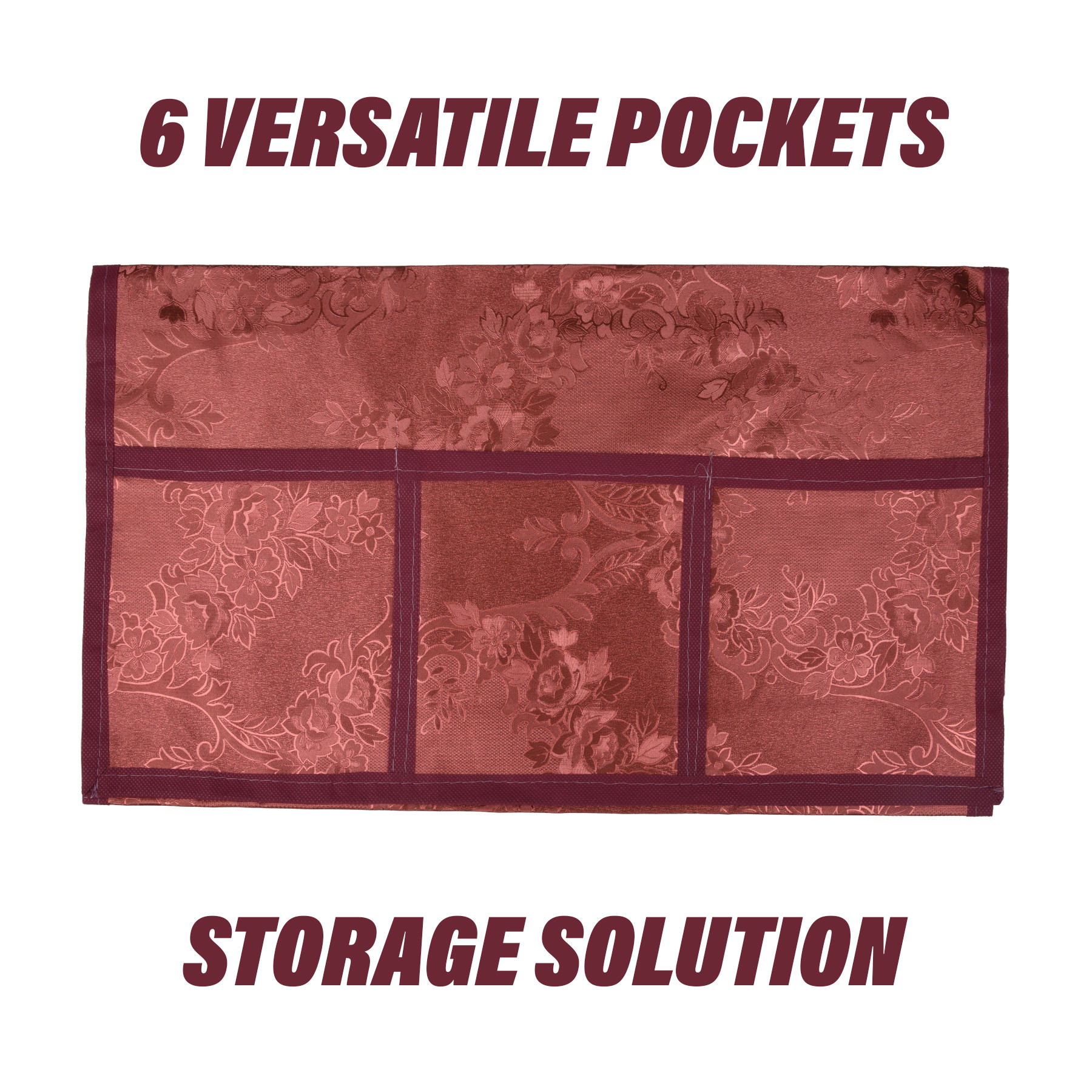 Kuber Industries Fridge Top Cover | PVC Fridge Top Cover | Refrigerator Cover with 6 Side Pockets | Refrigerator Top Protector | Appliance Cover | Fridge Top Cover 101 | Maroon