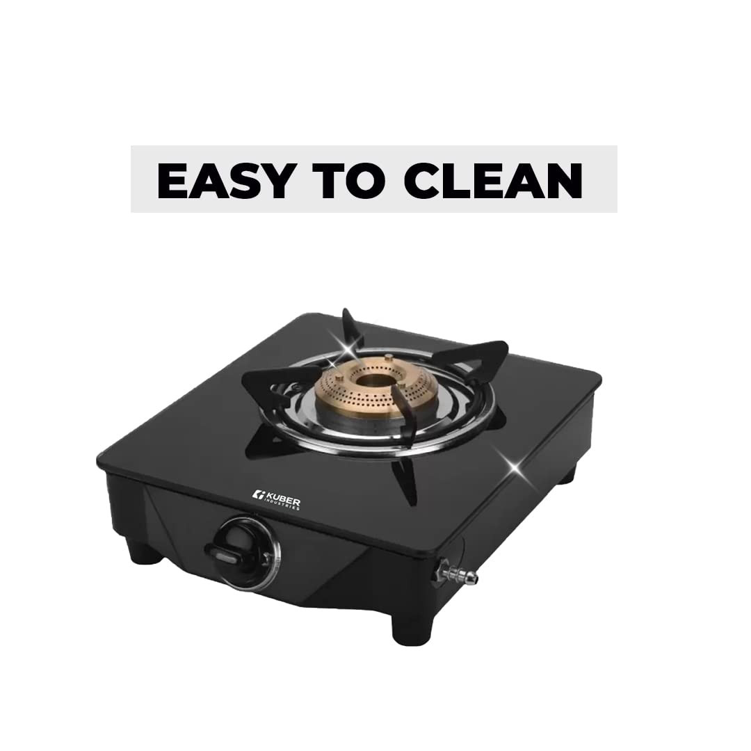 Kuber Industries Gas Stove 1 Burner|Wobble Free Pan Support Stand|Break Resistant|Compact & User-Friendly Design