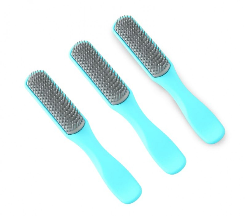 Kuber Industries Hair Brush | Flexible Bristles Brush | Hair Brush with Paddle | Straightens &amp; Detangles Hair Brush | Suitable For All Hair Types | C19-BLE-S | Small | 3 Piece | Blue