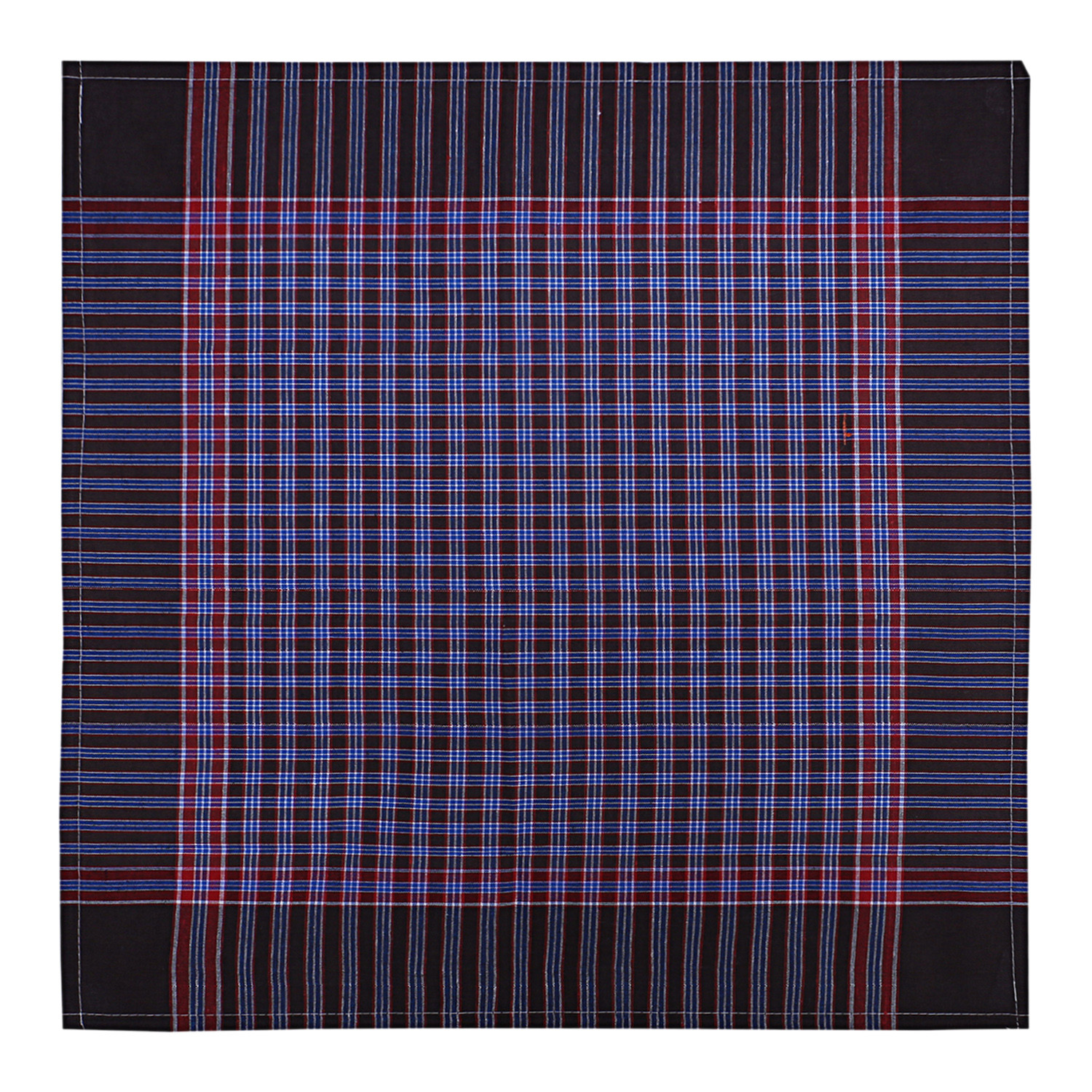 Kuber Industries Handkerchiefs|Sweat Absorbent Gingham Check Dark Colored Soft Cotton Square Hankies For Man,Boys & Wicking Sweat from Hands,Face (Multicolor)