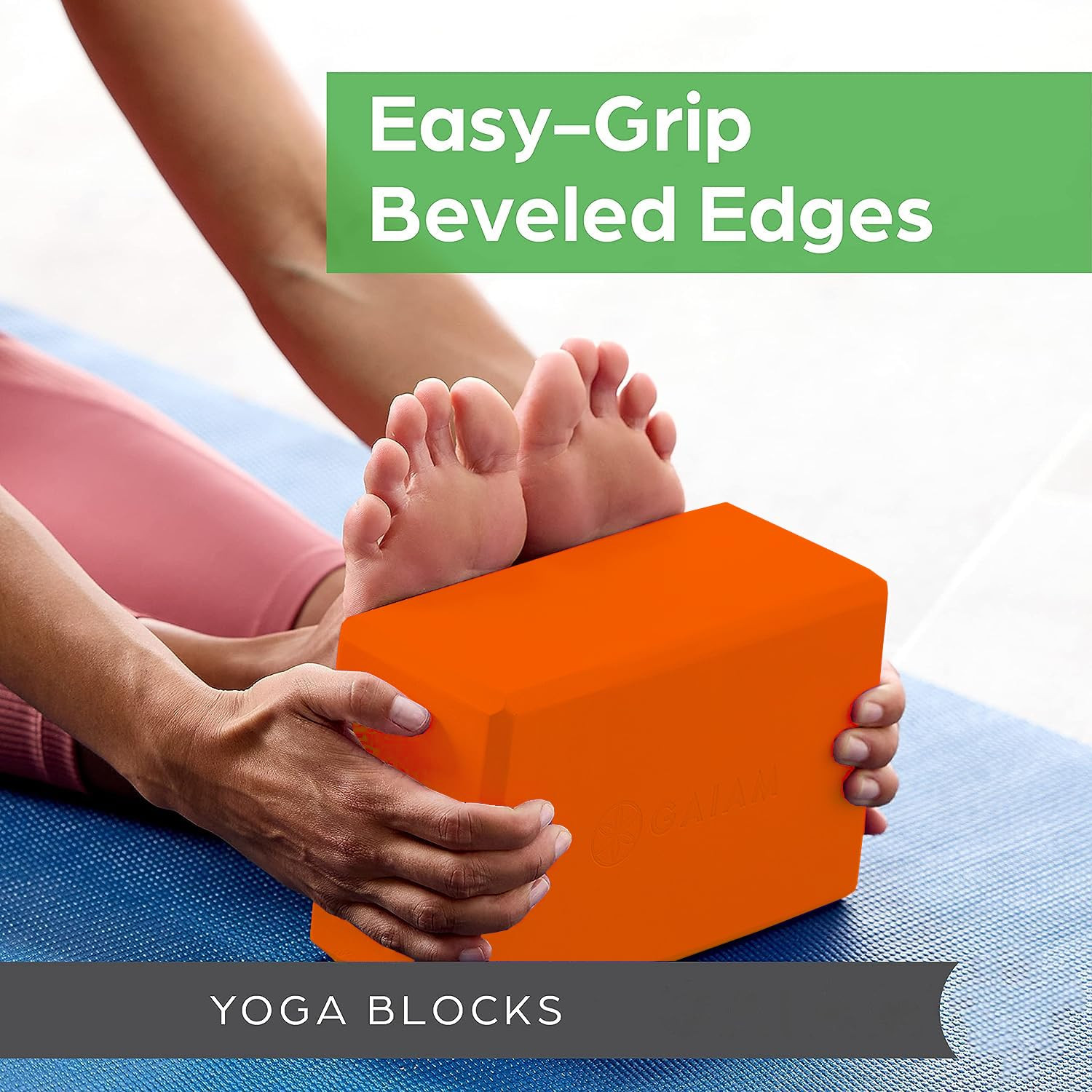 Kuber Industries High-Density Yoga Block|Lightweight & Portable Yoga Brick|Improve Strength & Flexibility (Orange)