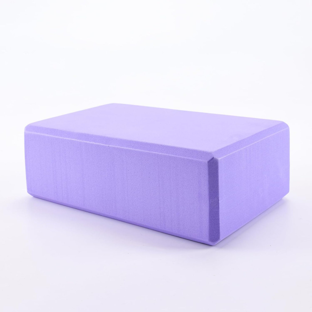 Kuber Industries High-Density Yoga Block|Lightweight &amp; Portable Yoga Brick|Improve Strength &amp; Flexibility (Light Purple)