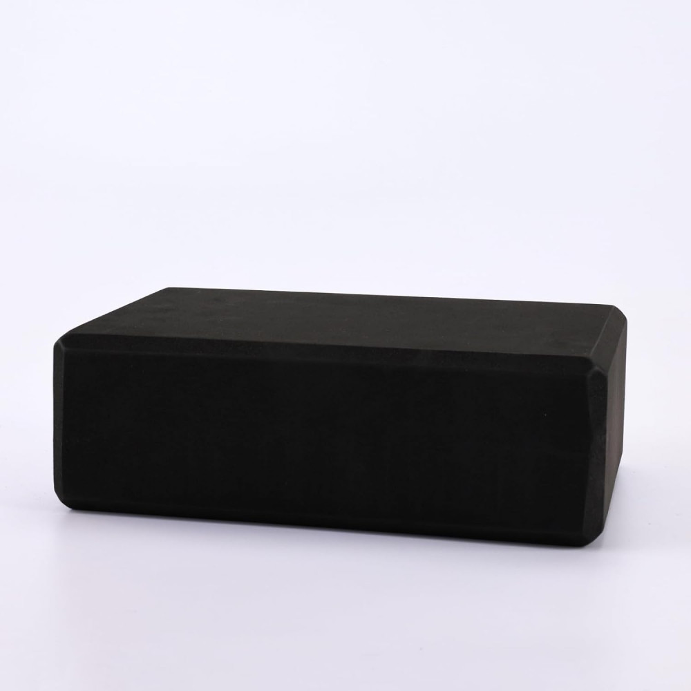 Kuber Industries High-Density Yoga Block|Lightweight &amp; Portable Yoga Brick|Improve Strength &amp; Flexibility (Black)