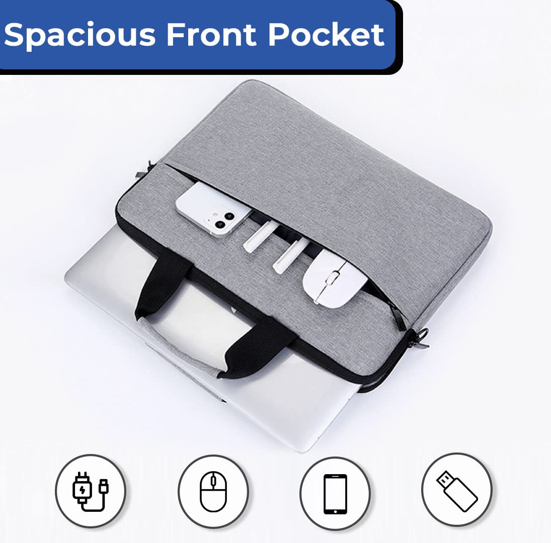 Kuber Industries Laptop Bag|Oxford Foam Padded Compartment|Detachable Strap Shoulder Bag|Laptop Bag For Men & Women|Compatible With 13â€,14â€,15â€ Devices|Grey