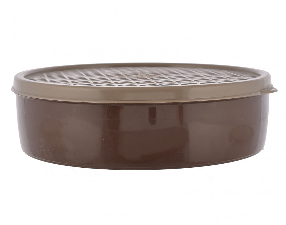 Kuber Industries Large Plastic Masala Box With 6 Containers &amp; 1 Spoon (Brown)-HS43KUBMART25897