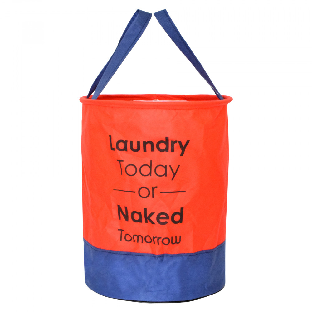 Kuber Industries Laundry Bag for Clothes, Toys With Handles, 45L (Red &amp; Blue)-HS43KUBMART25869