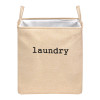 Kuber Industries Laundry Basket | Square Foldable Laundry Basket | Jute Storage Bag with Handles | Clothes Basket for Home | Toy Storage Basket | 40 LTR | Golden