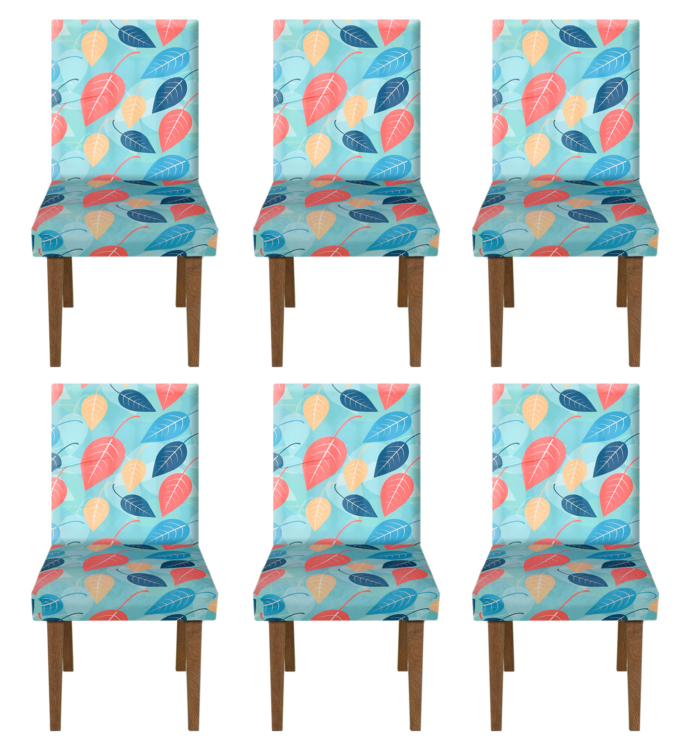 Kuber Industries Leaf Printed Elastic Stretchable Polyster Chair Cover For Home, Office, Hotels, Wedding Banquet (Multicolor)