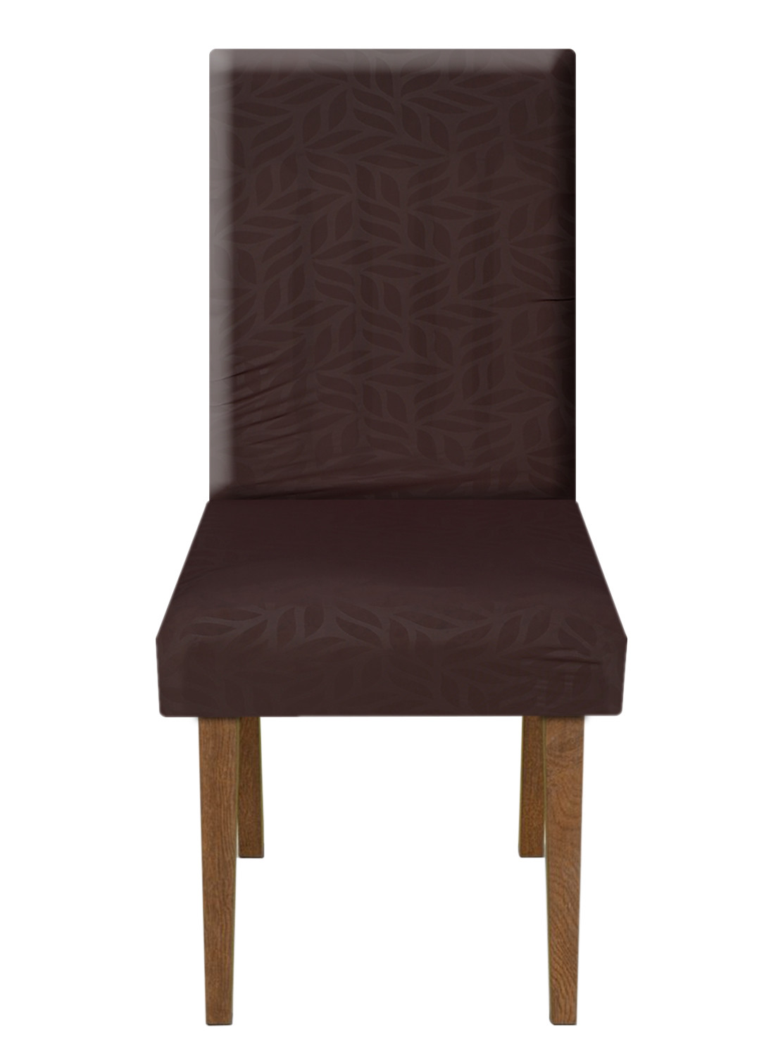 Kuber Industries Leaf Printed Elastic Stretchable Polyster Chair Cover For Home, Office, Hotels, Wedding Banquet (Brown)