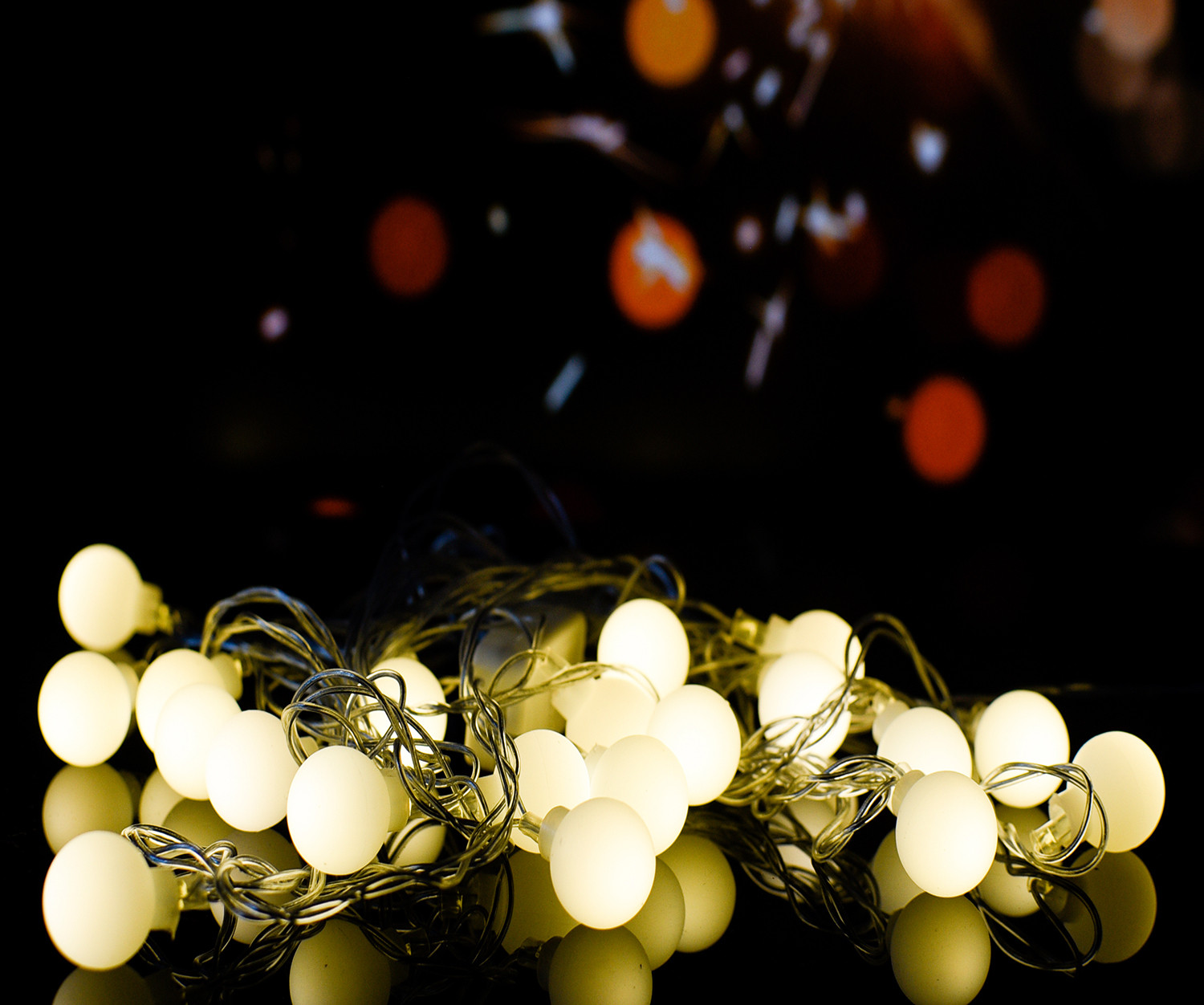 Kuber Industries LED String Light | 20 Ball LED String Lights | Light for Christmas | Light for Weddings | Ball Light | Lights for Home Decoration | White