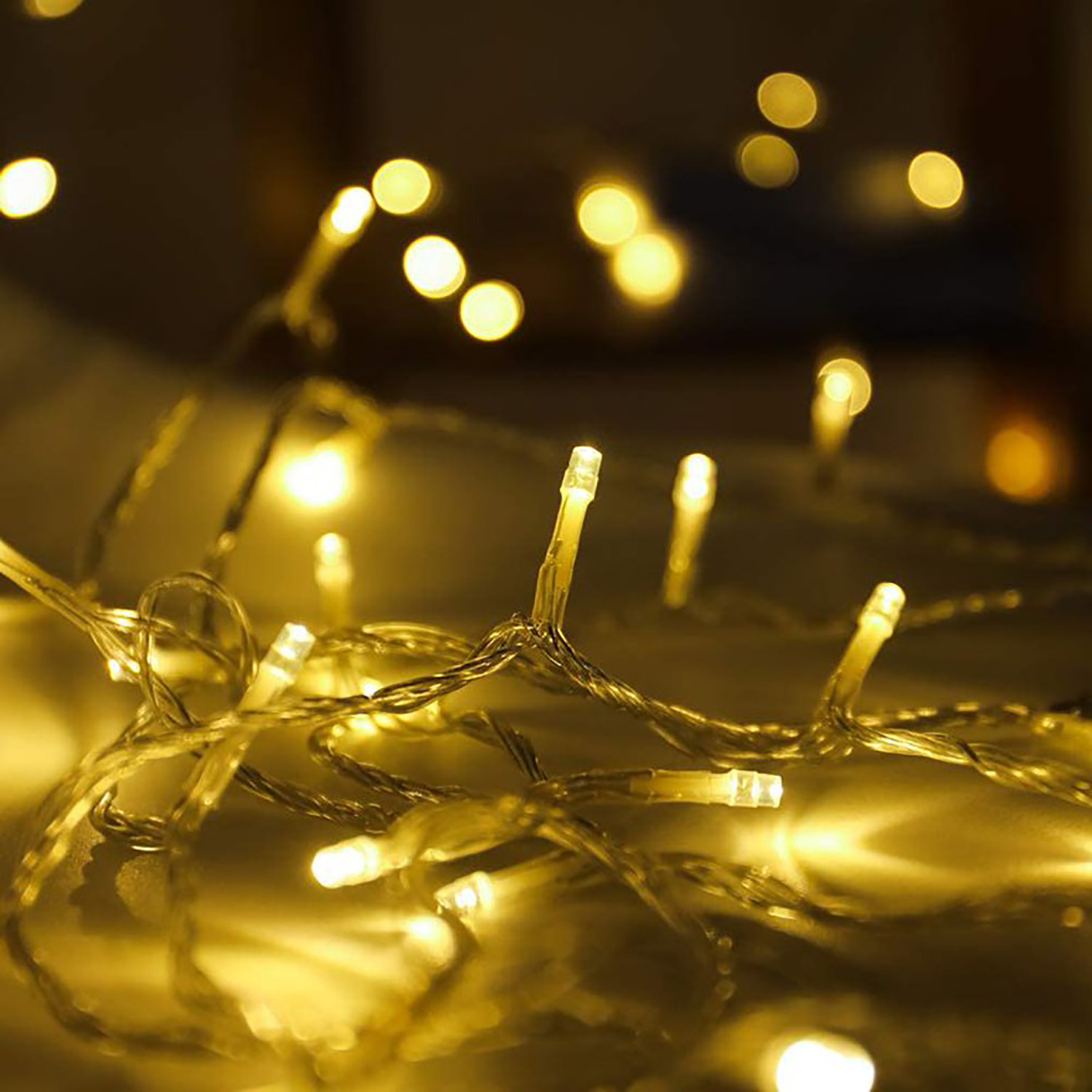 Kuber Industries LED String Lights | Diwali Rice Lights | Christmas Home Decoration Lights | Serial Bulbs String Lights | Lights for Décoration | 10 MTR | Warm White