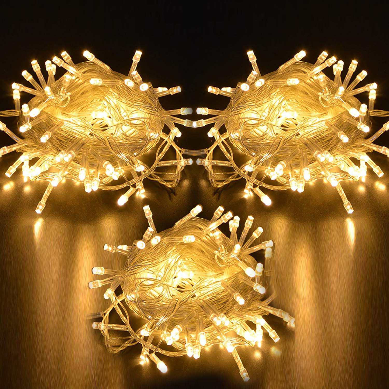 Kuber Industries LED String Lights | Diwali Rice Lights | Christmas Home Decoration Lights | Serial Bulbs String Lights | Lights for Décoration | 15 MTR | Warm White
