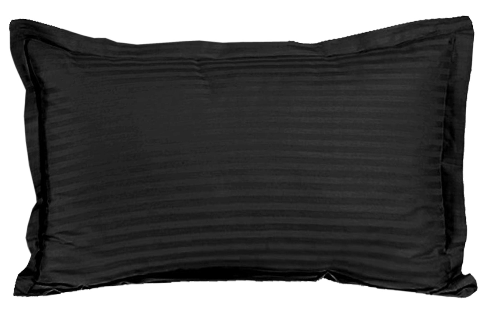 Kuber Industries Lining Design Breathable & Soft Cotton Pillow Cover/Protector/Case- 18x28 Inch,(Black)-HS43KUBMART26773