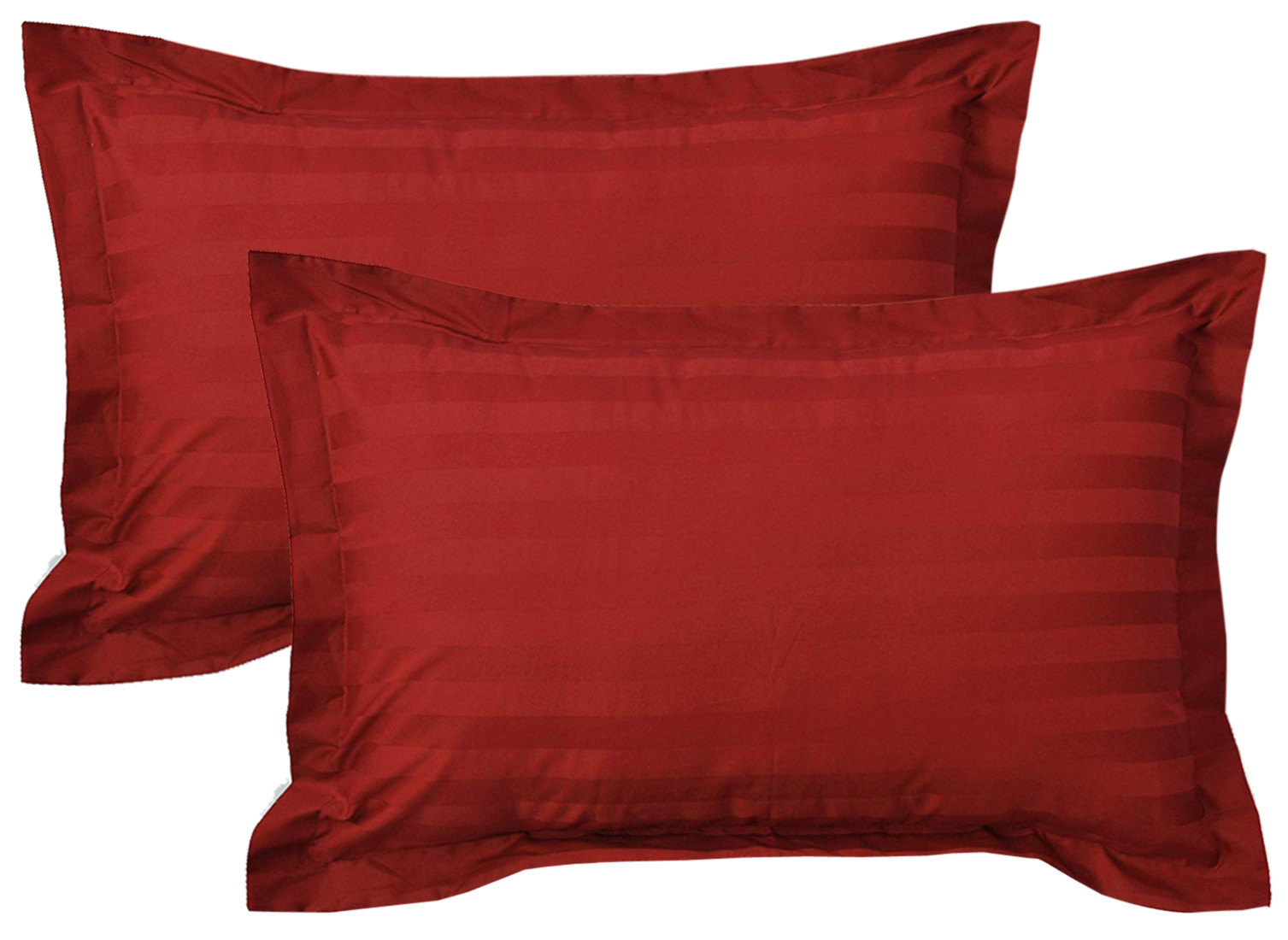 Kuber Industries Lining Design Breathable & Soft Cotton Pillow Cover/Protector/Case- 18x28 Inch,(Red)-HS43KUBMART26785