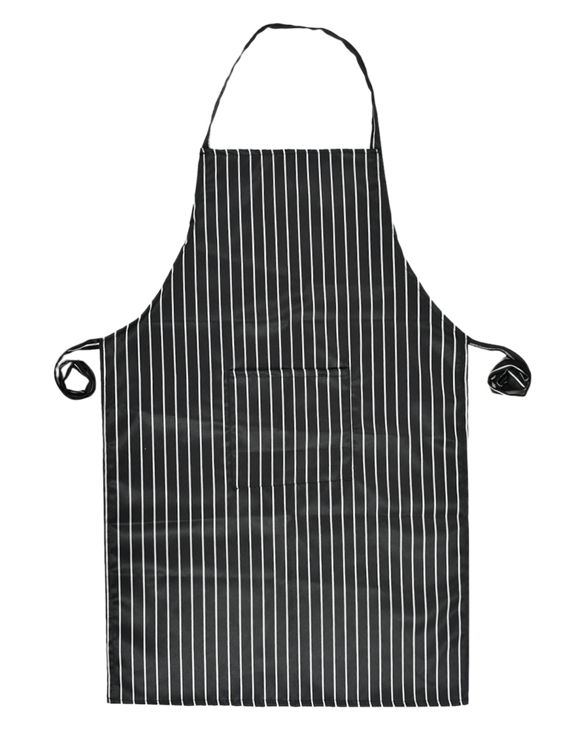 Kuber Industries Linning Printed Apron with 1 Front Pocket (Black)