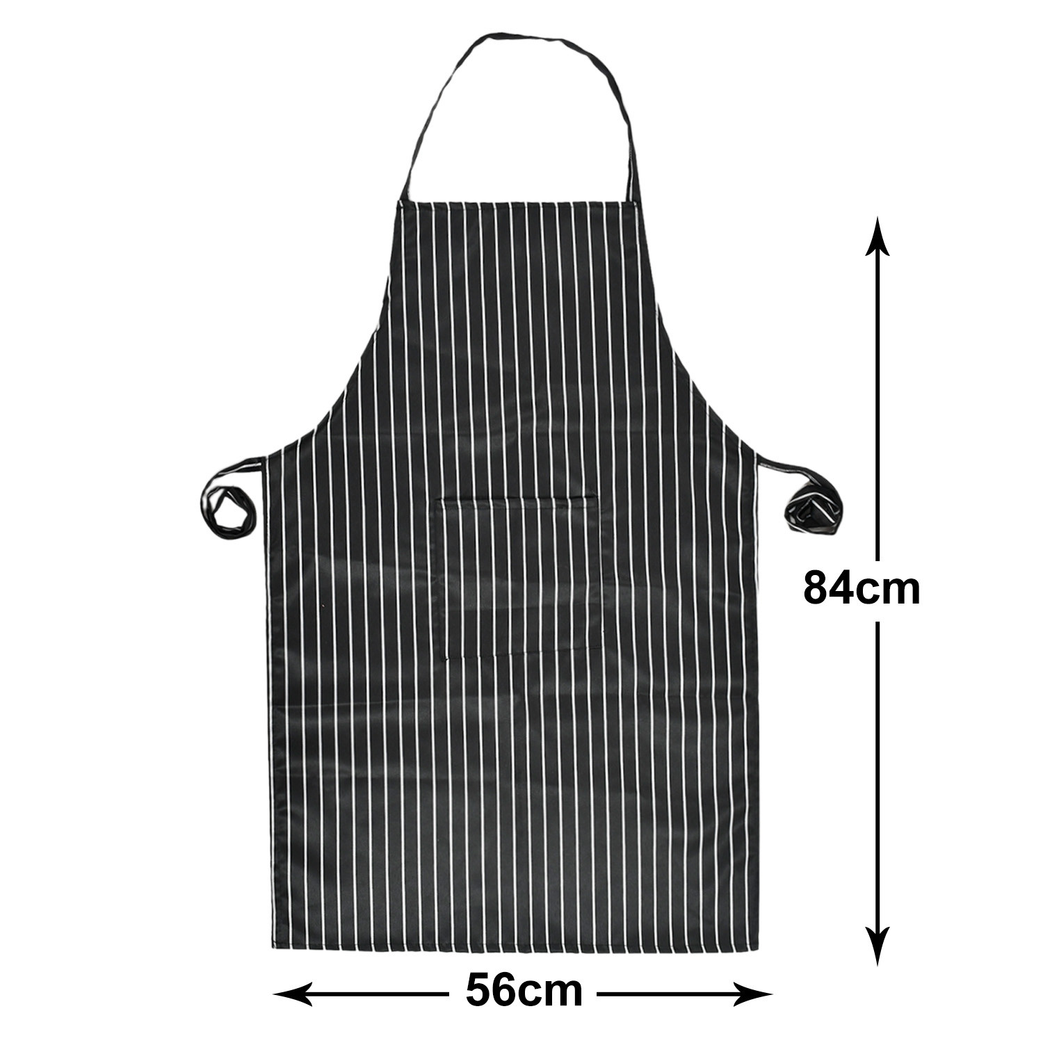 Kuber Industries Linning Printed Apron with 1 Front Pocket (Black)