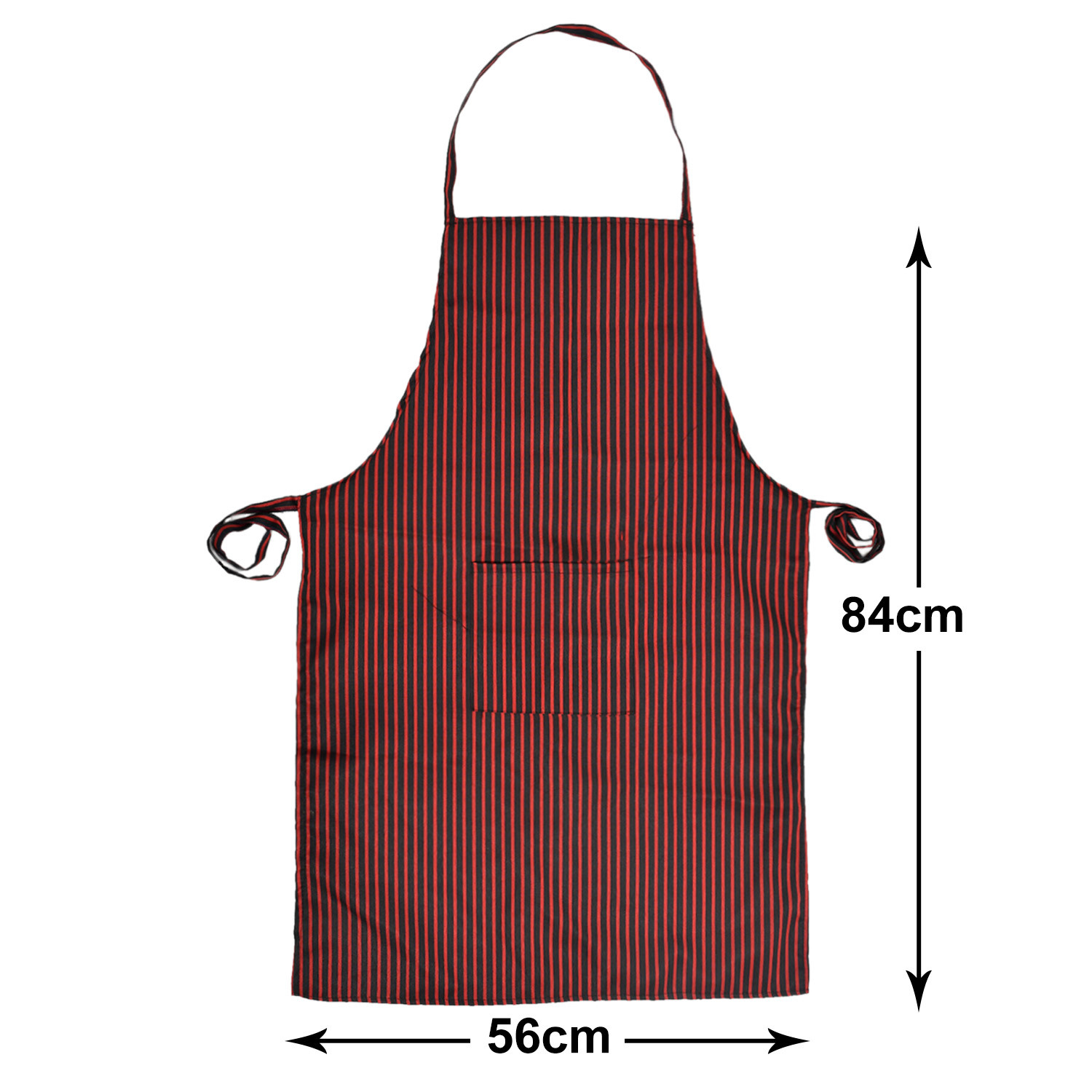 Kuber Industries Linning Printed Apron with 1 Front Pocket (Black & Maroon)