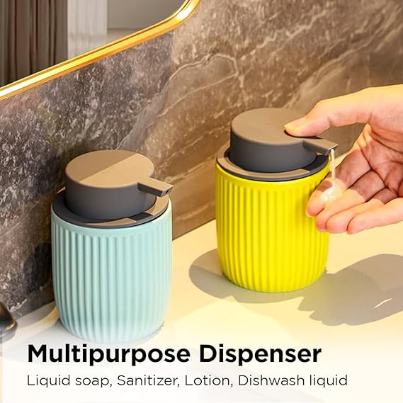 Kuber Industries Liquid Soap Dispenser | Handwash Soap Dispenser | Soap Dispenser for Wash Basin | Shampoo Dispenser Bottle | Bathroom Dispenser Bottle | JY00162BU | 320 ml | Blue