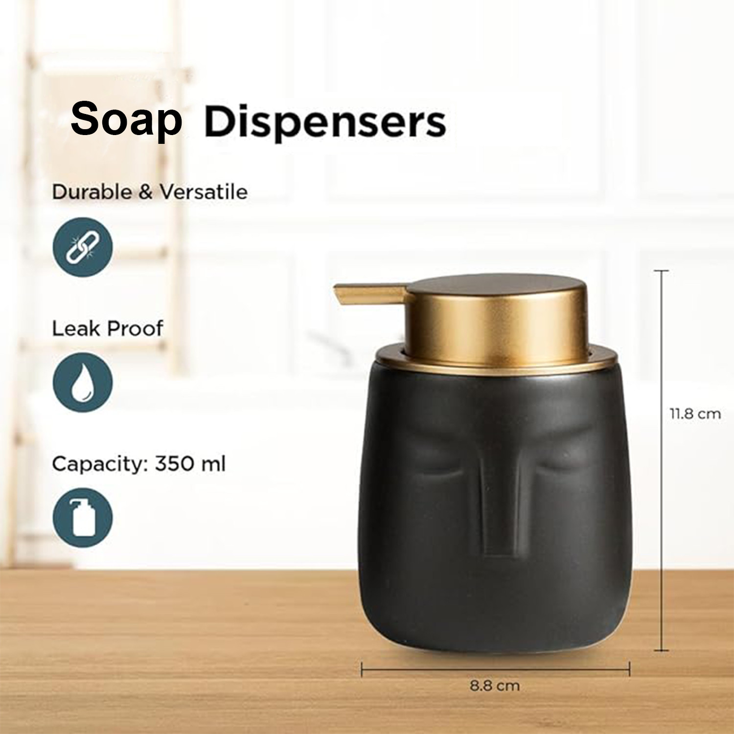 Kuber Industries Liquid Soap Dispenser | Handwash Soap Dispenser | Soap Dispenser for Wash Basin | Shampoo Dispenser Bottle | Bathroom Dispenser Bottle | ZX014PK | 350 ml | Pink