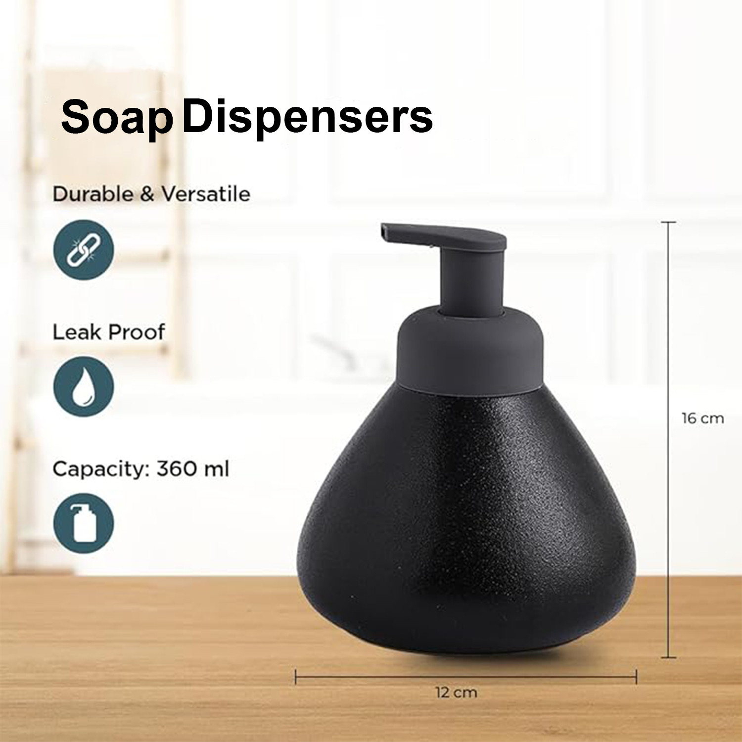 Kuber Industries Liquid Soap Dispenser | Handwash Soap Dispenser | Soap Dispenser for Wash Basin | Shampoo Dispenser Bottle | Bathroom Dispenser Bottle | JY00018 | 360 ml | Blue
