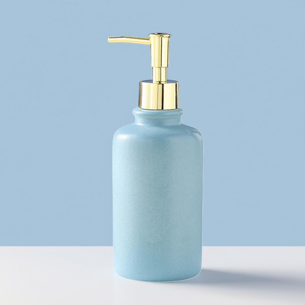 Kuber Industries Liquid Soap Dispenser | Handwash Soap Dispenser | Soap Dispenser for Wash Basin | Shampoo Dispenser Bottle | Bathroom Dispenser Bottle | JY00231BU | 400 ml | Blue