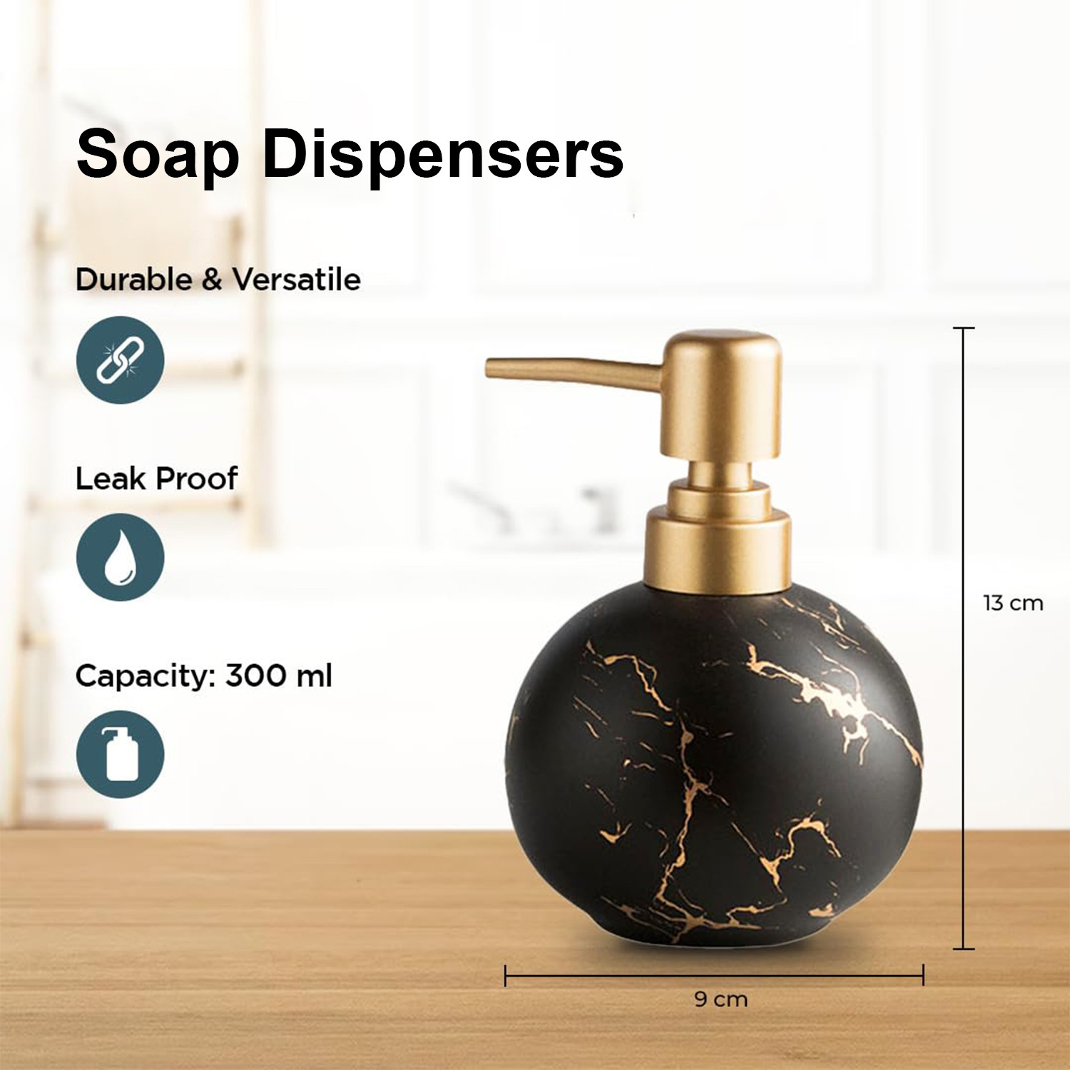 Kuber Industries Liquid Soap Dispenser | Handwash Soap Dispenser | Soap Dispenser for Wash Basin | Shampoo Dispenser Bottle | Bathroom Dispenser Bottle | 3 Piece | 300 ml | ZX022GY | Gray