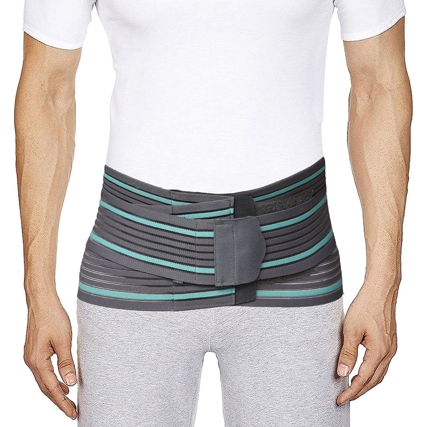 Kuber Industries Lumbar Sacral Belt | Spondylitis Back Pain Belt | Pregnancy Belt | Contoured Belt | Fat Reduction Belt | Lumbo Sacral Belt | Size-M | Gray