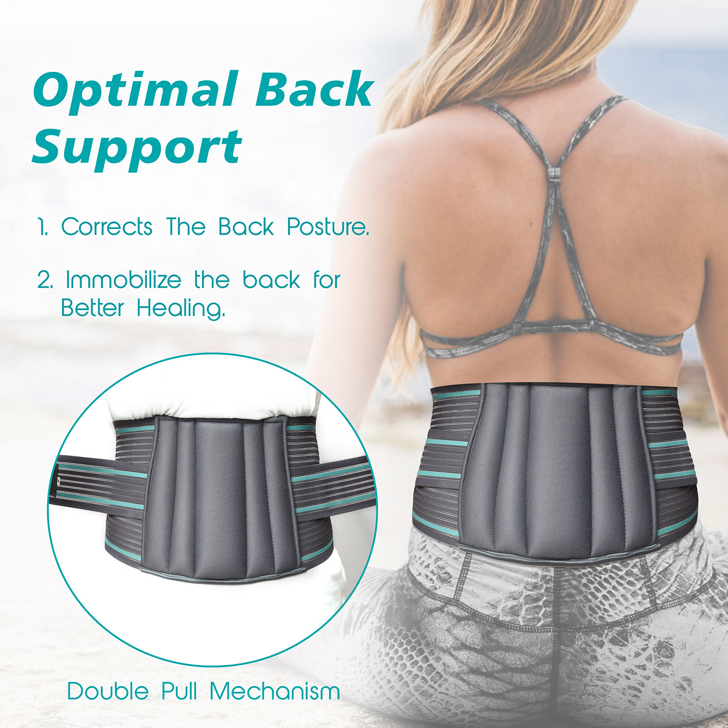 Kuber Industries Lumbar Sacral Belt | Spondylitis Back Pain Belt |Pregnancy Belt | Contoured Belt | Fat Reduction Belt | Lumbo Sacral Belt | Size-S | Gray