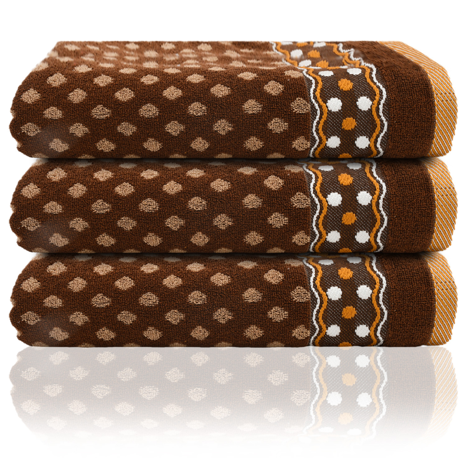 Kuber Industries Luxurious Dot Printed Soft Cotton Bath Towel Perfect for Daily Use, 30