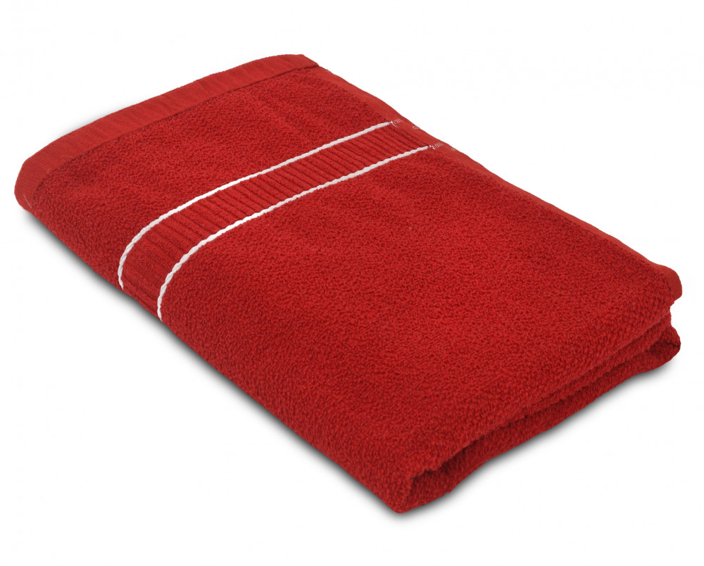 Kuber Industries Luxurious, Soft Cotton Bath Towel, 30&quot;x60&quot;(Red)