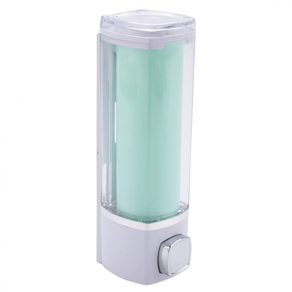 Kuber Industries Manual Shampoo &amp; Soap Dispenser | Wall Mounted | Soap Dispenser for Kitchen &amp; Bathroom | Refillable, Lightweight &amp; Durable | Easy to Clean | Green Color