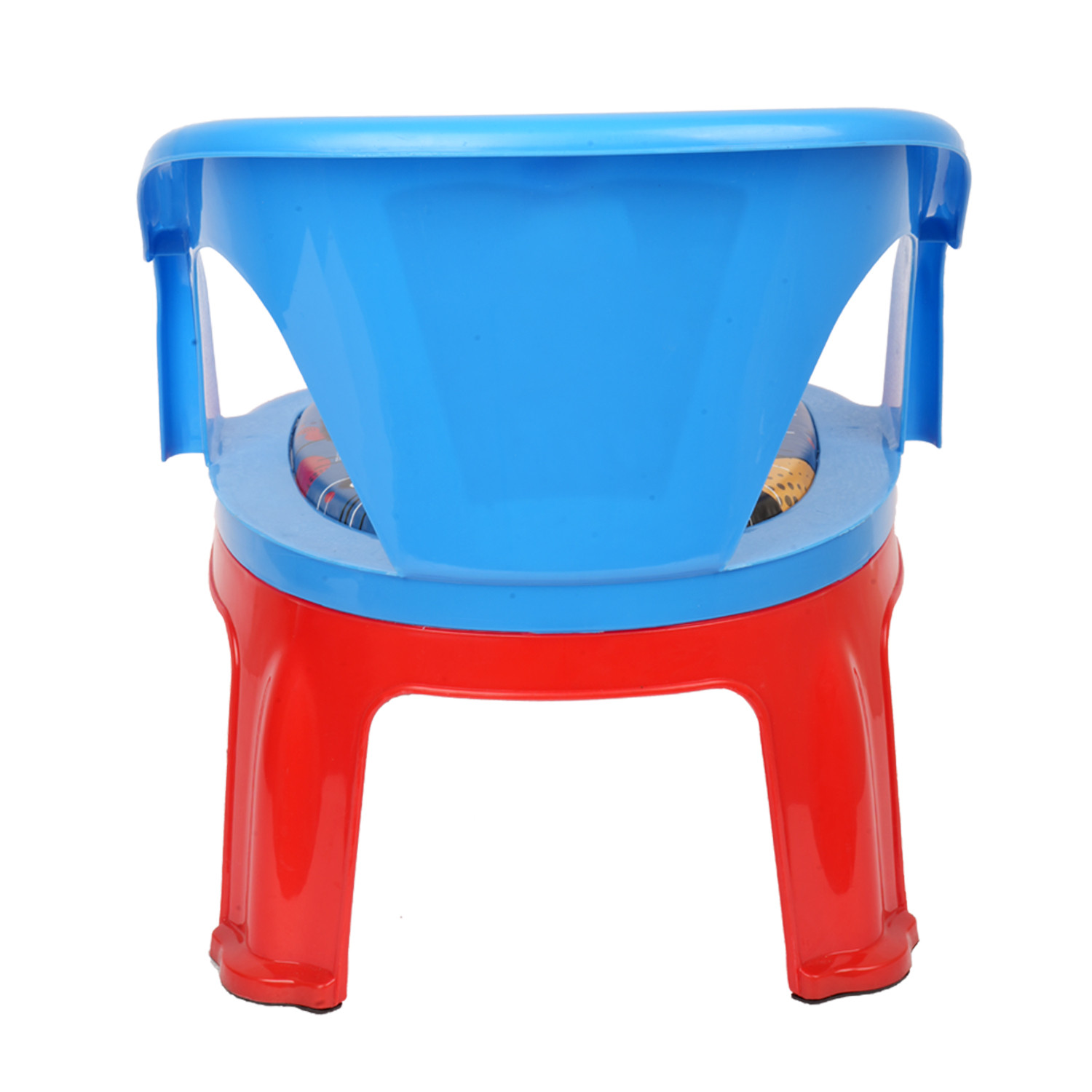 Kuber Industries Marvel Spider-Man Kids Chair | Plastic Foldable Kids Chair | Chair for Kidsroom | School Study Stool | Baby Stool | Indoor or Outdoor Stool for Kids | Capacity 30 Kg | Blue & Red
