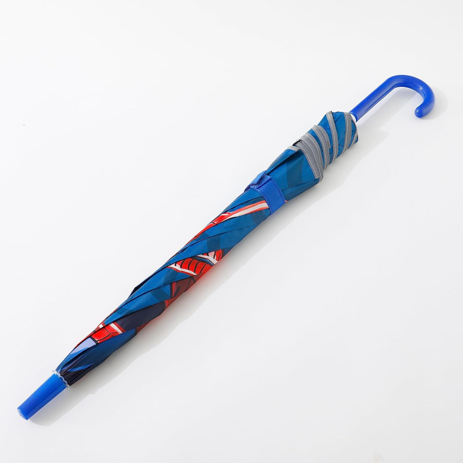 Kuber Industries Marvel Spidermen Print Umbrella For Kids|Automatic Umbrella For Rain (Blue)
