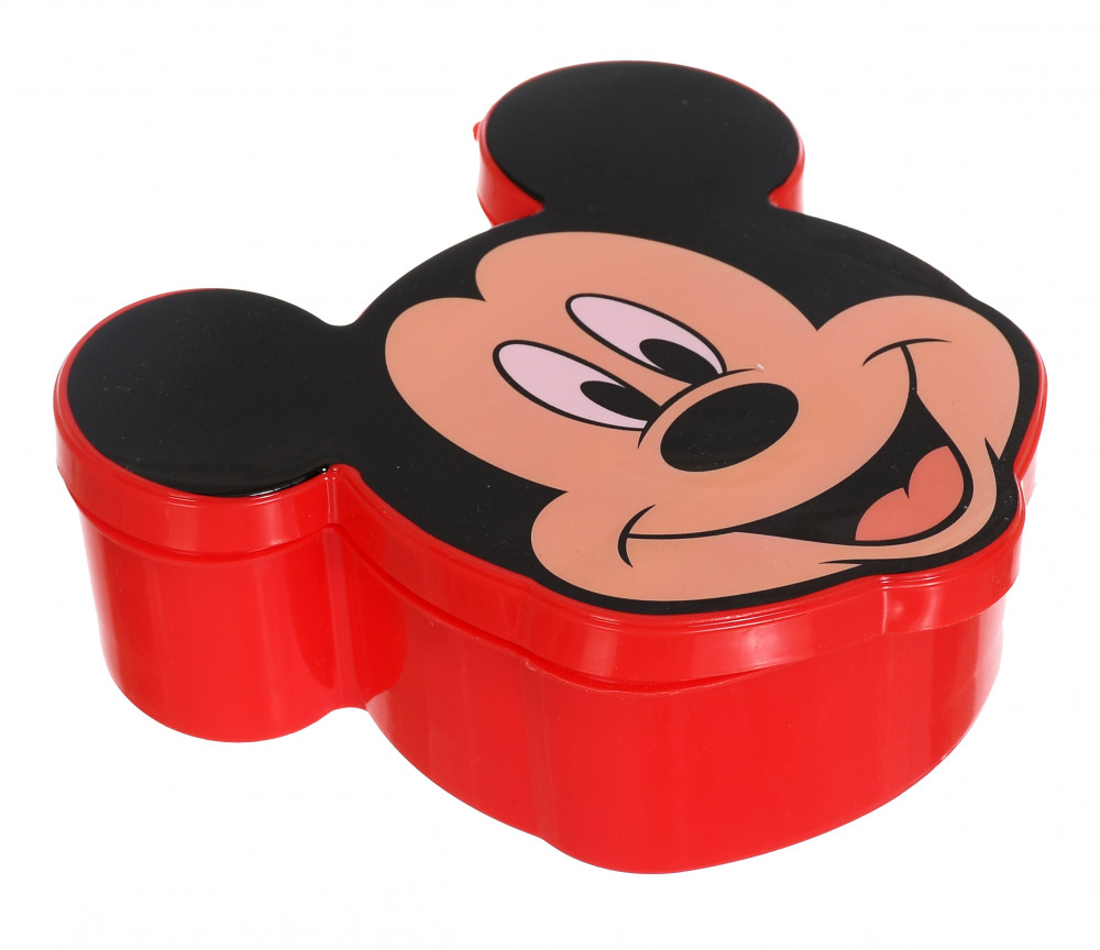 Kuber Industries Mickey Face Shaped Lunch Box for Kids, Food Storage Container Box, BPA Free On-the-Go Meal Prep Containers (Red)