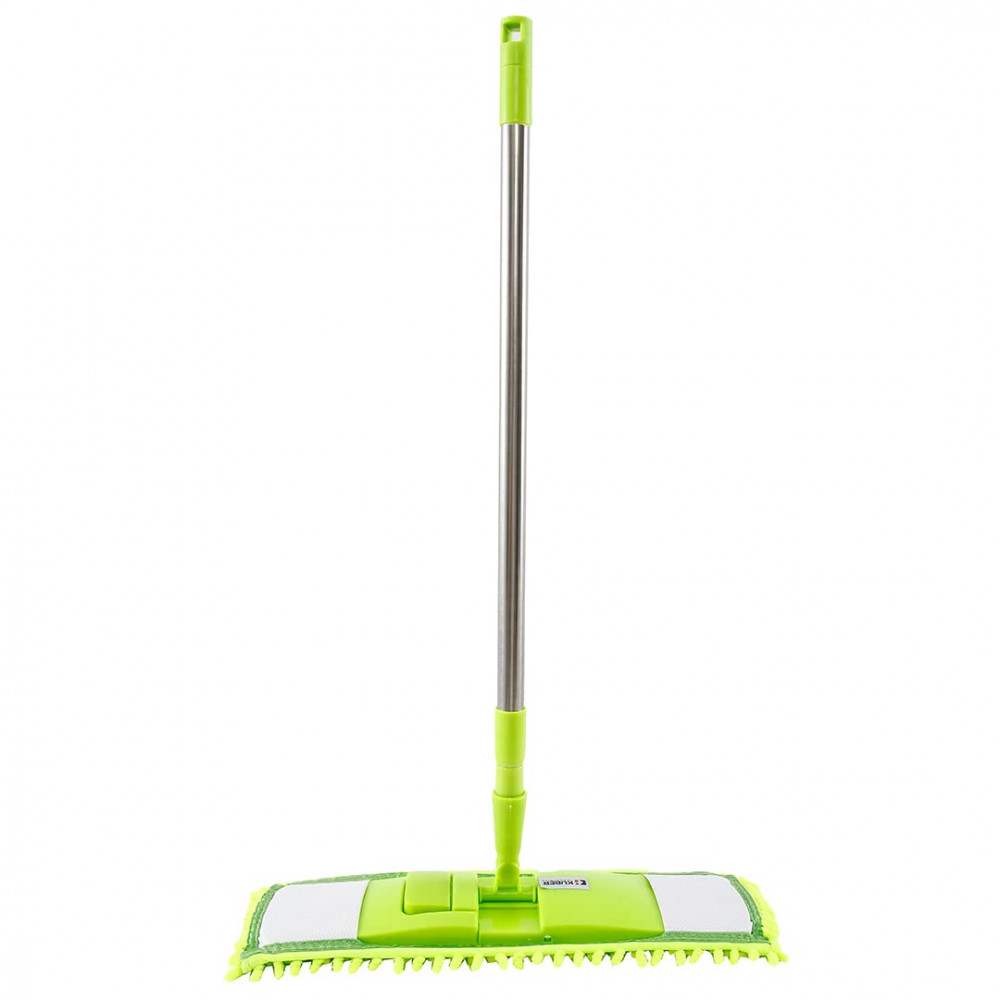 Kuber Industries Microfiber Wiper for Floor Clearing|Hypoallergenic Chenille Microfiber Mop|Super Absorbent|Multi-Utility Wiper for Bathroom Floor Cleaning|Green