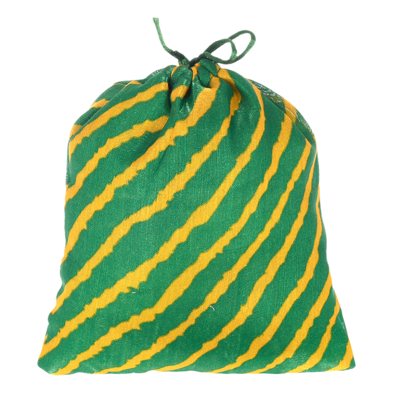 Kuber Industries Multiuses Lehriya Print Potli Bag for women With Drawstring(Green)