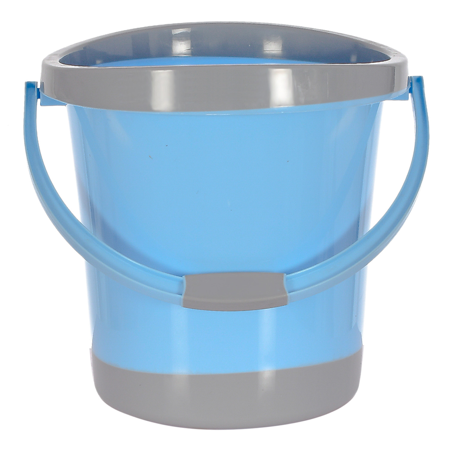 Kuber Industries Multiuses Plastic Bucket With Handle, 18 litre (Blue)-46KM0357