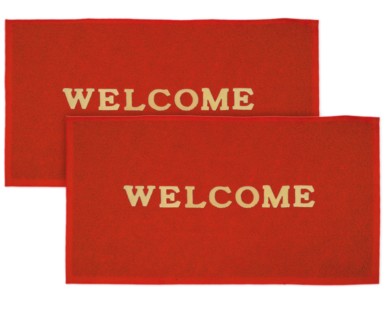 Kuber Industries Multiuses Rubber Anti Slip Welcome Door Mat For Home, Bedroom & Bathrooom (Red)