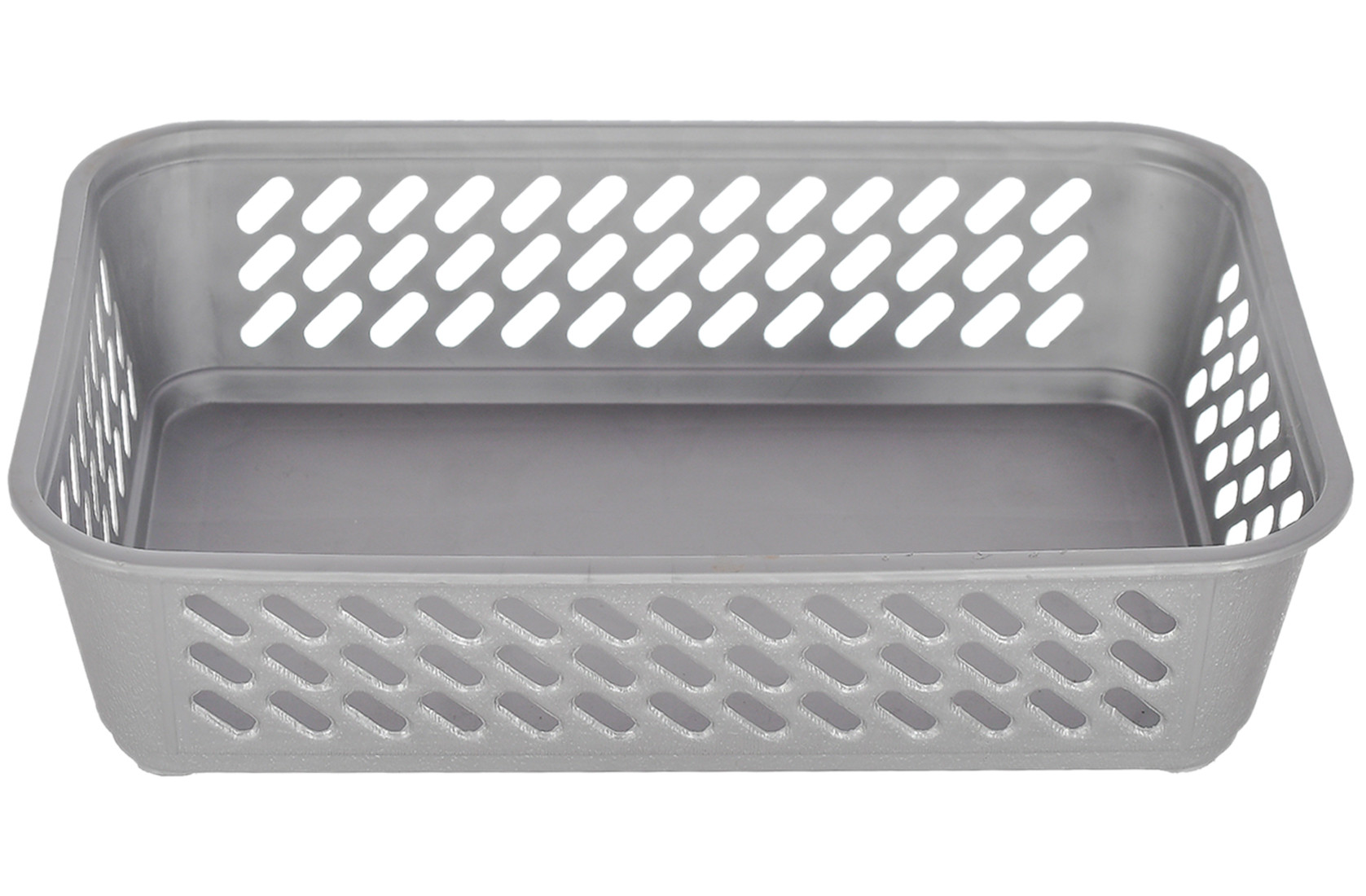 Kuber Industries Multiuses Super Tidy Plastic Tray/Basket/Organizer- (Grey & Brown) -46KM0581