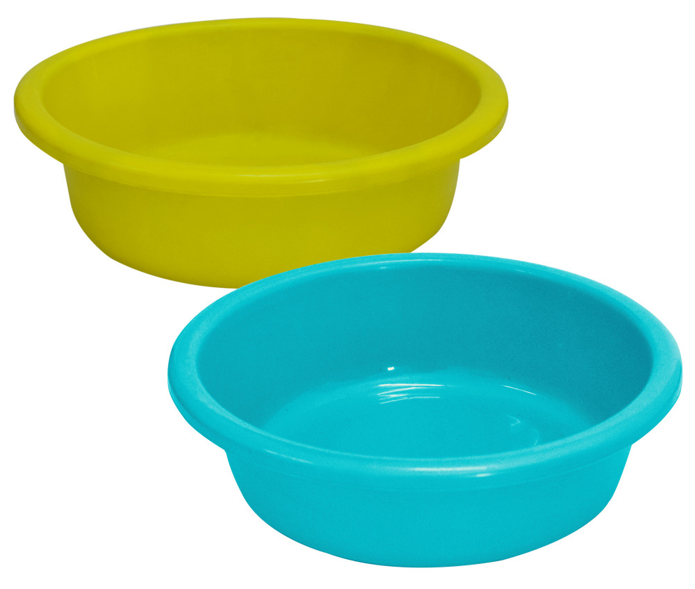 Kuber Industries Multiuses Unbreakable Plastic Knead Dough Basket/Basin Bowl For Home &amp; Kitchen 6 Ltr- Pack of 2 (Green &amp; Sky Blue)
