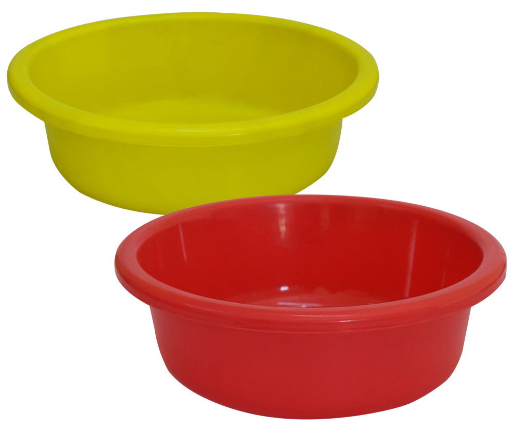Kuber Industries Multiuses Unbreakable Plastic Knead Dough Basket/Basin Bowl For Home &amp; Kitchen 6 Ltr- Pack of 2 (Green &amp; Red)