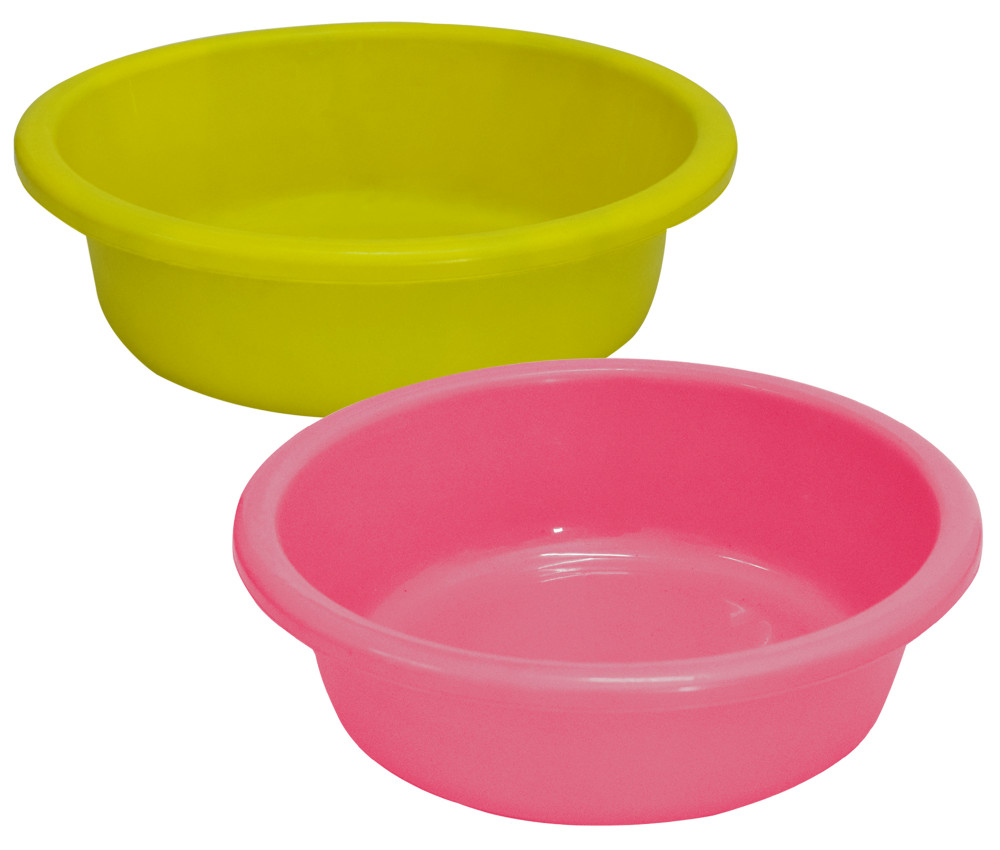 Kuber Industries Multiuses Unbreakable Plastic Knead Dough Basket/Basin Bowl For Home &amp; Kitchen 6 Ltr- Pack of 2 (Green &amp; Pink)