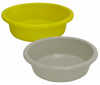 Kuber Industries Multiuses Unbreakable Plastic Knead Dough Basket/Basin Bowl For Home &amp; Kitchen 6 Ltr- Pack of 2 (Green &amp; Grey)