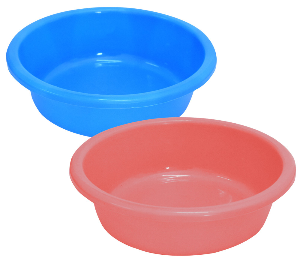 Kuber Industries Multiuses Unbreakable Plastic Knead Dough Basket/Basin Bowl For Home &amp; Kitchen 6 Ltr- Pack of 2 (Blue &amp; Light Pink)