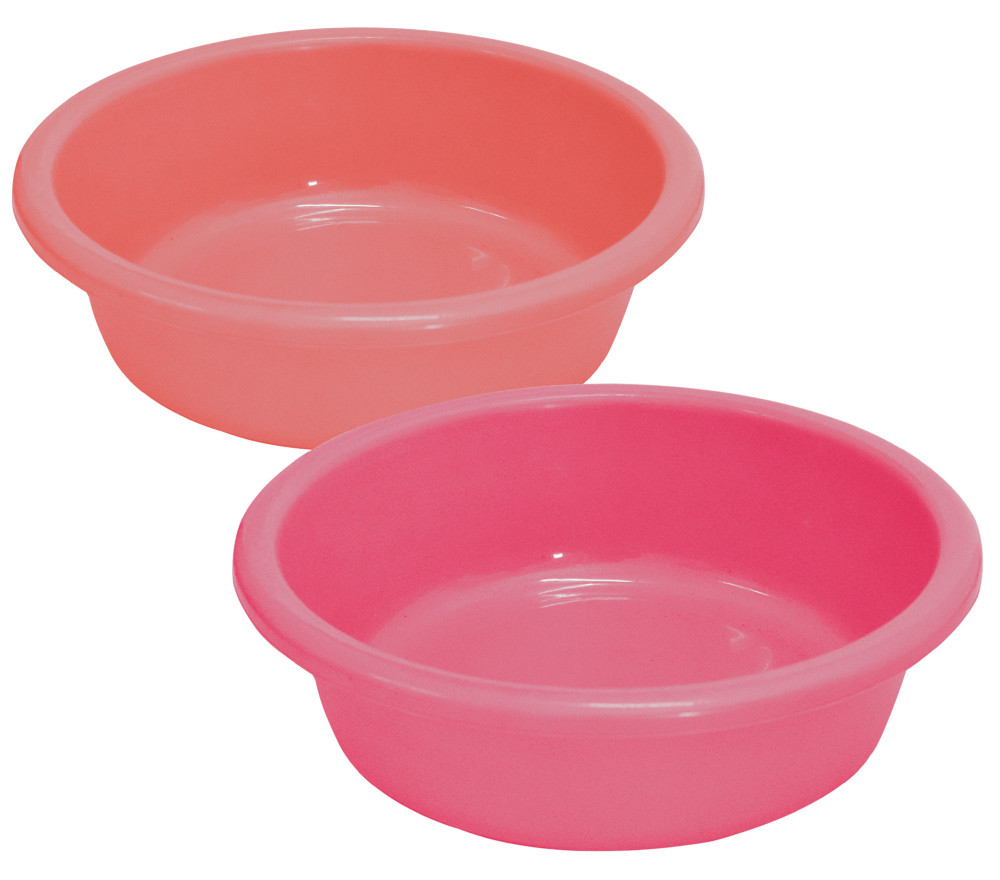 Kuber Industries Multiuses Unbreakable Plastic Knead Dough Basket/Basin Bowl For Home &amp; Kitchen 6 Ltr- Pack of 2 (Light Pink &amp; Pink)