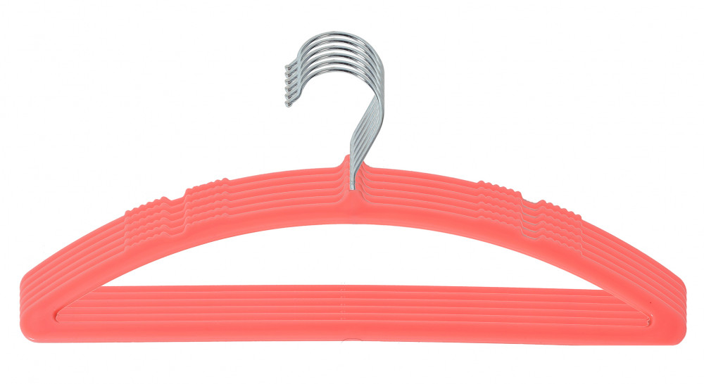 Kuber Industries Non-Slip, Space Saving Plastic Closet Baby Hanger For Laundry &amp; Everyday Use (Pink)-HS43KUBMART25727