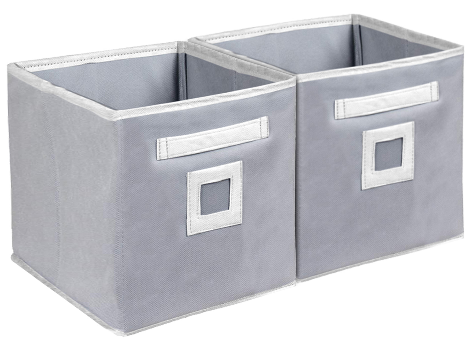 Kuber Industries Non Woven Fabric Foldable Storage Cube Toy,Books,Shoes Storage Box With Handle,Extra Large (Grey)-KUBMART2119