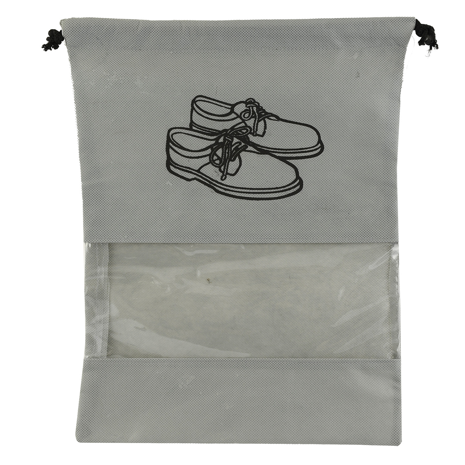 Kuber Industries Non Woven Travel Shoe Organizer Space Saving Fabric Storage Bags Organizer (Grey & Maroon)-KUBMART950