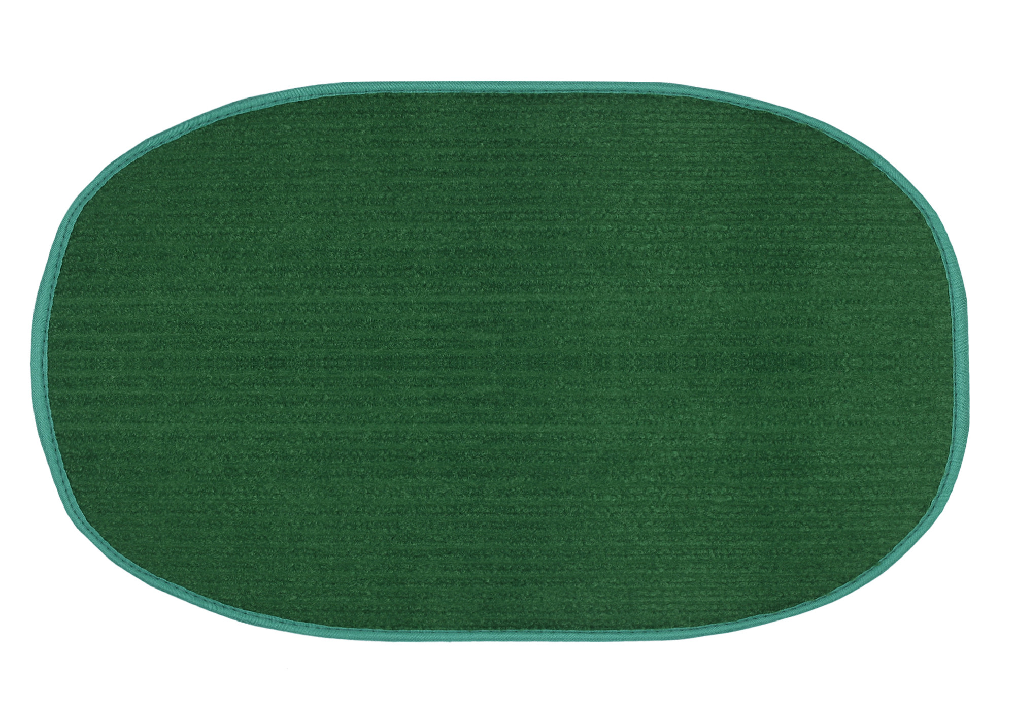 Kuber Industries Oval Shape Durable Microfiber Door Mat, Heavy Duty Doormat, Indoor Outdoor, Easy Clean, Waterproof, Low-Profile Mats for Entry, Patio, Garage (Set Of 2,14'' x 23'',Red & Green)-KUBMRT12099